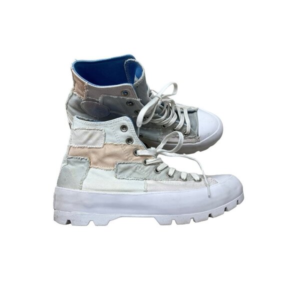 Converse Chuck Taylor All Star Hi Lugged Sneaker Denim Patchwork Women’s Size 11 - Picture 1 of 10